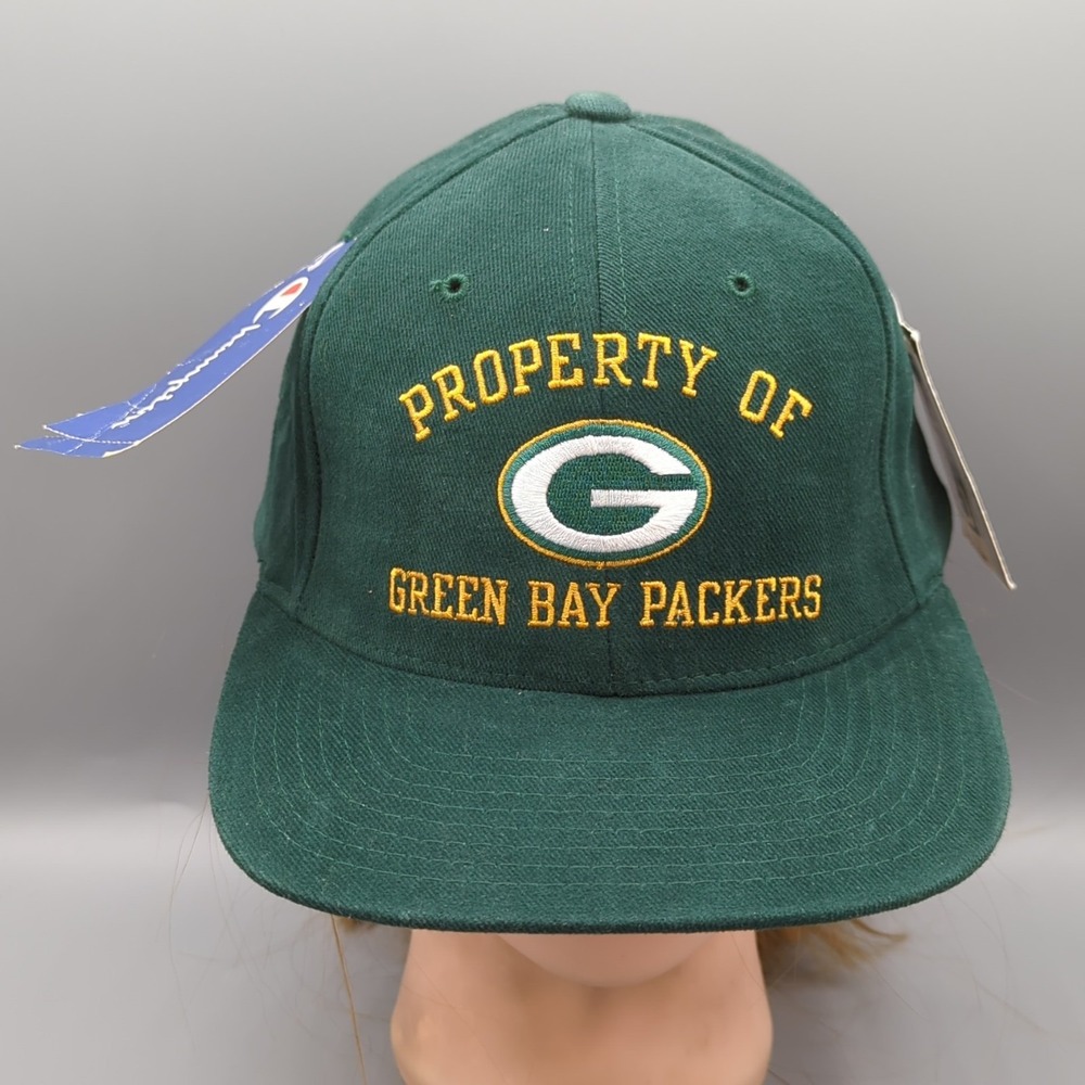 Vintage Property Of Green Bay Packers Hat Cap Champion PRO LINE Rare NFL NWT